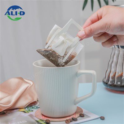 Rollo de bolsa de filtro de café de oreja colgante